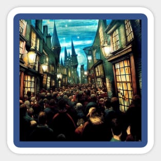 Starry Night in Diagon Alley Sticker